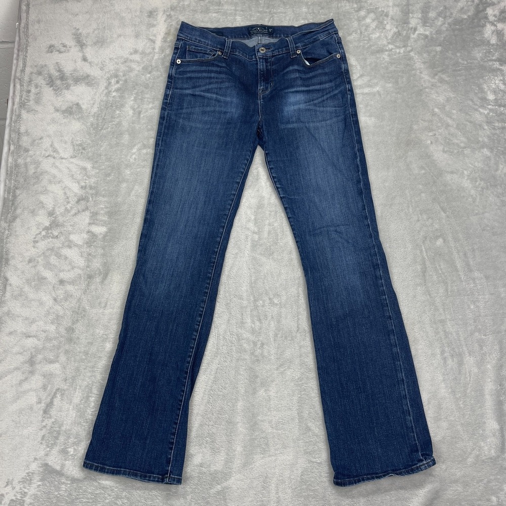 Lucky Brand Jeans Women 8/29 (30x31) Blue Denim Faded Stretch Brooke Bootcut Leg